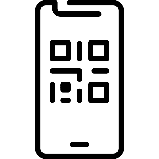 Qr code technological quick response code barcode icon