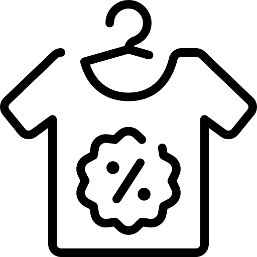 Shirt fashion clothes percentage icon