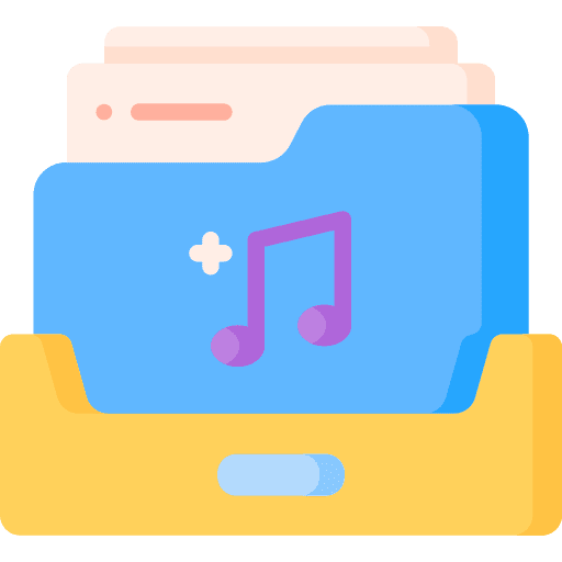 Album file storage audio data storage icon Album file storage audio data storage icon