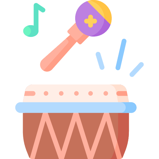 Drum holi drum music and multimedia icon