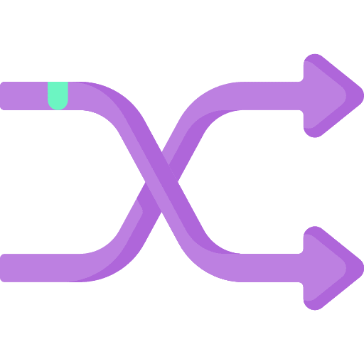 Shuffle changing mix substitute icon
