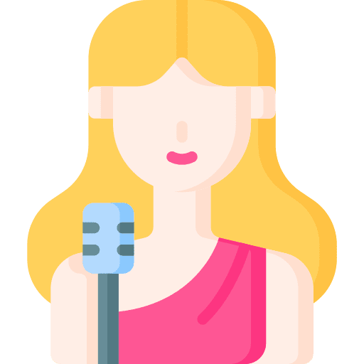 Singer professions and jobs woman caucasian icon Singer professions and jobs woman caucasian icon