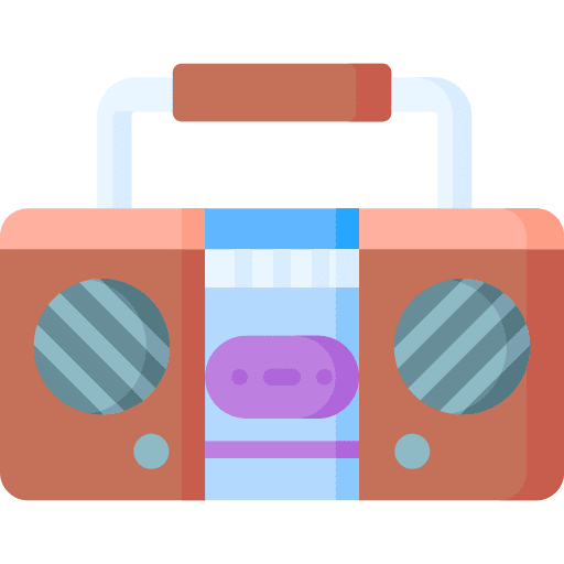 Boombox electronics player radio icon Boombox electronics player radio icon