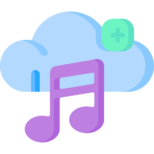 Cloud musical note streaming music and multimedia icon Cloud musical note streaming music and multimedia icon