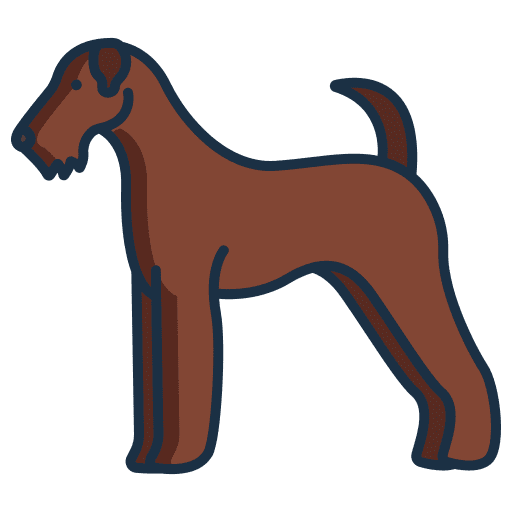 Airedale terrier dog pet zoology icon Airedale terrier dog pet zoology icon