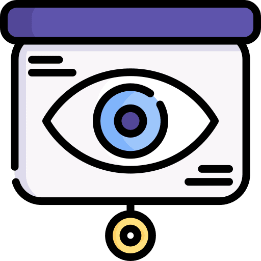 Presentation eye data visualization business and finance icon Presentation eye data visualization business and finance icon