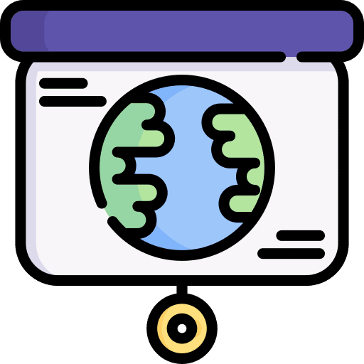 Presentation space planet earth icon Presentation space planet earth icon