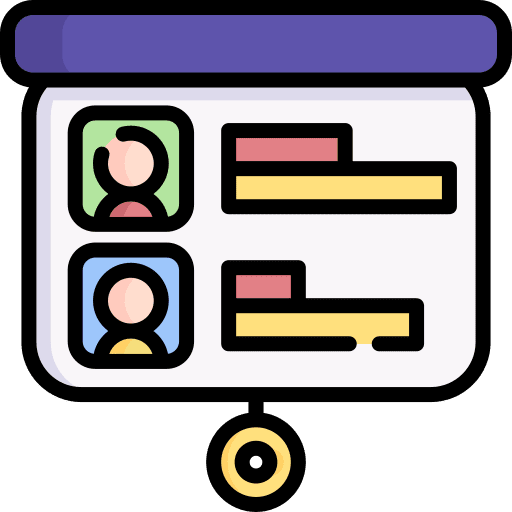 Presentation bars users candidates icon Presentation bars users candidates icon