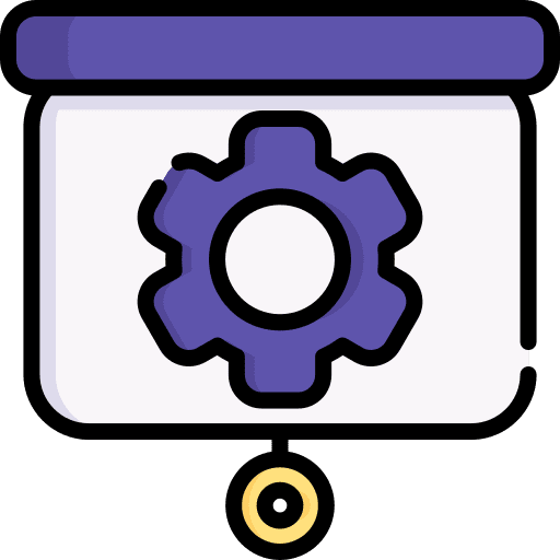 Presentation board presentation configuration icon Presentation board presentation configuration icon