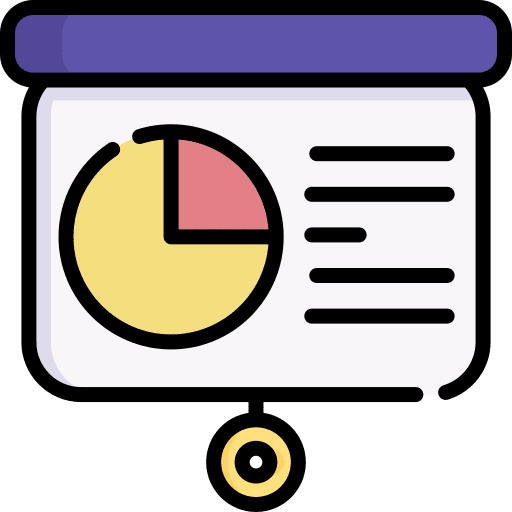 Presentation infographic business and finance screen icon Presentation infographic business and finance screen icon