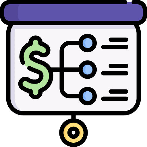 Presentation statistics chart business and finance icon Presentation statistics chart business and finance icon