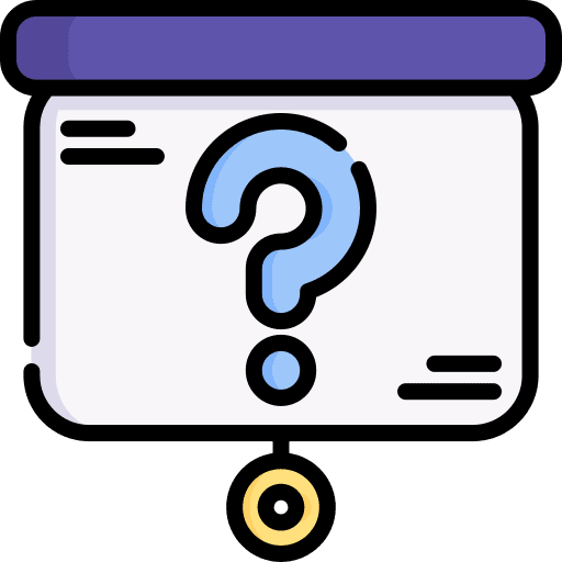 Question lectures explain business and finance icon Question lectures explain business and finance icon
