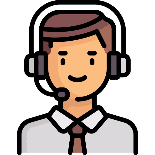 Call center agent contact person contact center headphones icon