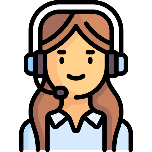 Call center agent customer support caucasian people icon