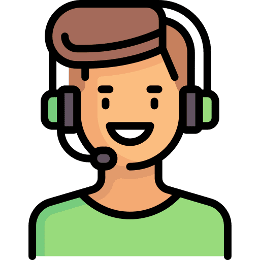 Call center agent help desk customer support people icon