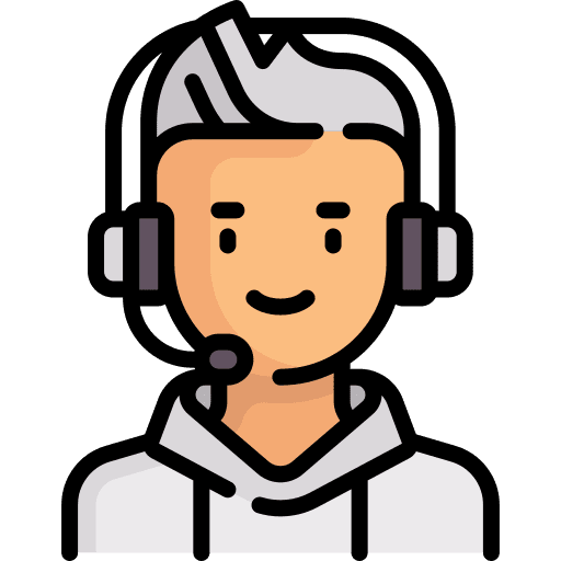 Call center agent man contact center avatar icon