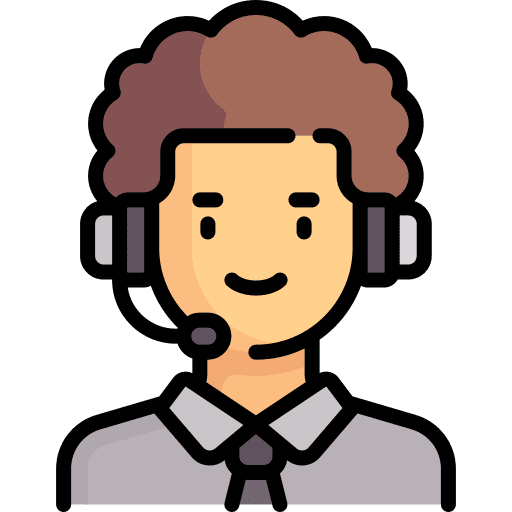 Call center agent technical support avatar man icon
