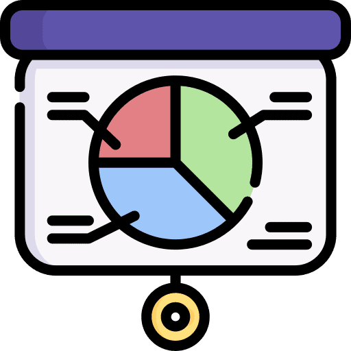 Presentation analysis pie chart business and finance icon Presentation analysis pie chart business and finance icon