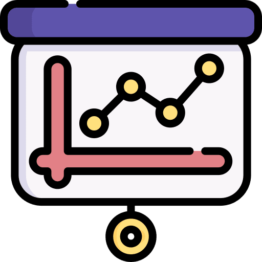 Presentation up arrow statistics marketing icon Presentation up arrow statistics marketing icon