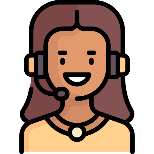 Call center agent avatar woman headphones icon Call center agent avatar woman headphones icon