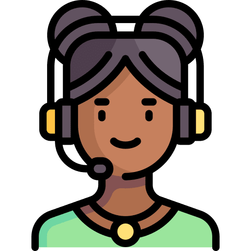 Call center agent buns woman avatar icon Call center agent buns woman avatar icon