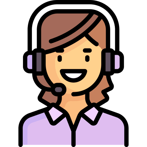 Call center agent contact center brown hair caucasian icon Call center agent contact center brown hair caucasian icon