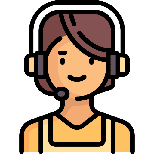 Call center agent contact center woman short hair icon Call center agent contact center woman short hair icon