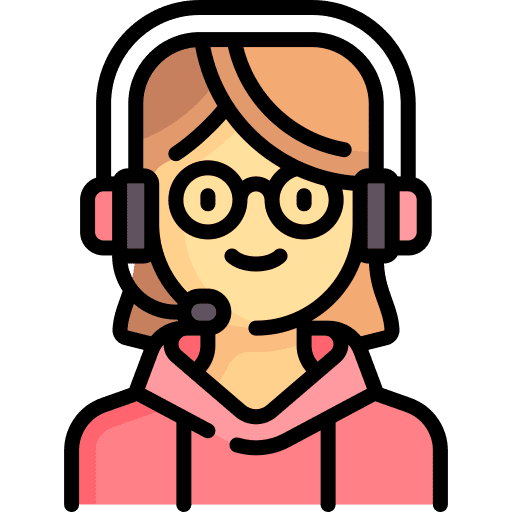 Call center agent headphones eye glasses woman icon Call center agent headphones eye glasses woman icon