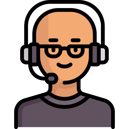 Call center agent man customer service headphones icon Call center agent man customer service headphones icon
