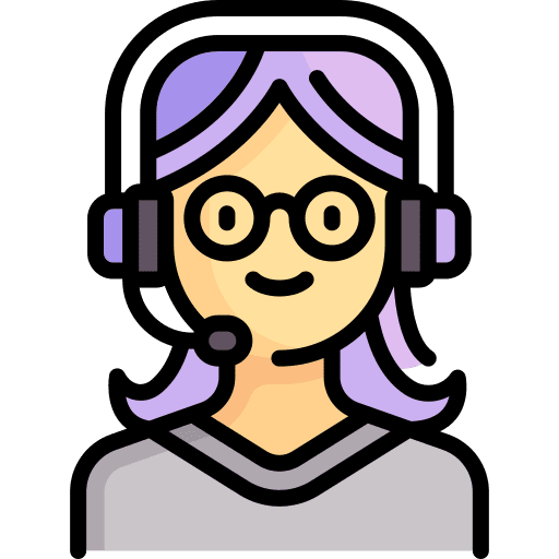 Call center agent technical support caucasian woman icon Call center agent technical support caucasian woman icon