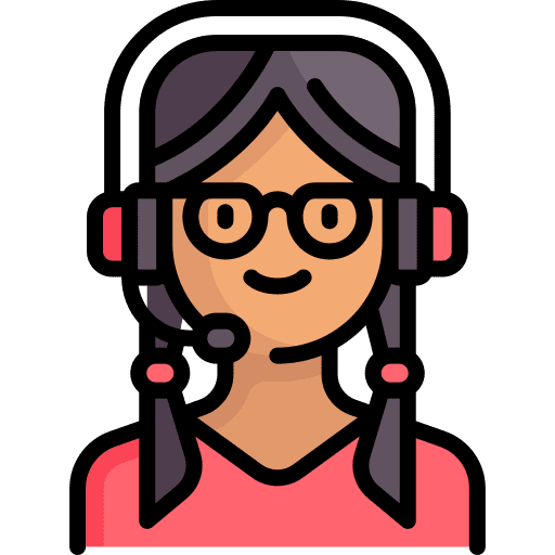 Call center agent braids contact person technical support icon Call center agent braids contact person technical support icon