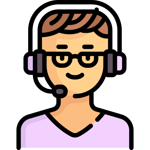 Call center agent help desk contact center caucasian icon Call center agent help desk contact center caucasian icon