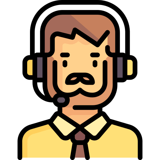 Call center agent people help desk moustache icon Call center agent people help desk moustache icon