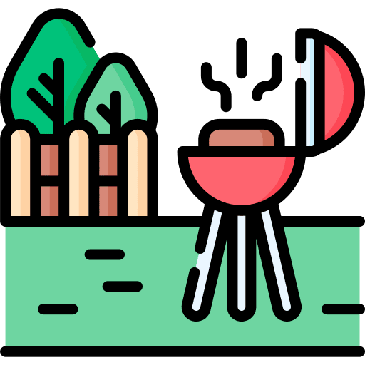 Backyard backyard cooking outdoor icon