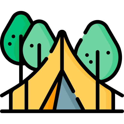 Camping holidays camping tree icon Camping holidays camping tree icon