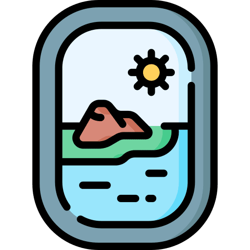 Airplane landscape view transportation icon Airplane landscape view transportation icon
