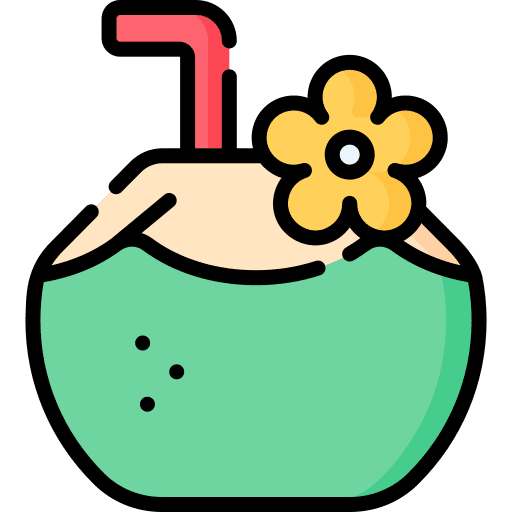 Coconut drink food and restaurant coconut water beverage icon Coconut drink food and restaurant coconut water beverage icon