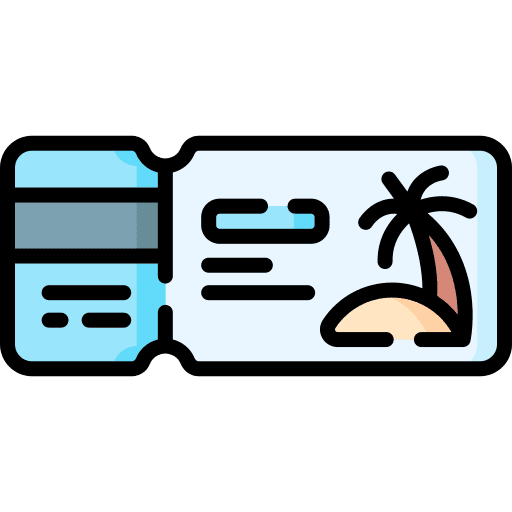 Ticket travel pass summer holidays icon Ticket travel pass summer holidays icon