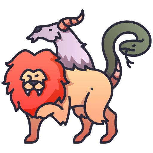 Chimera mythology chimera creature icon Chimera mythology chimera creature icon