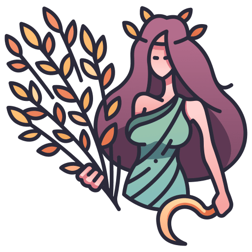 Demeter character harvest mythology icon Demeter character harvest mythology icon