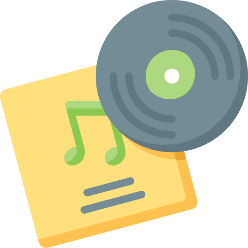 Album music and multimedia album record icon