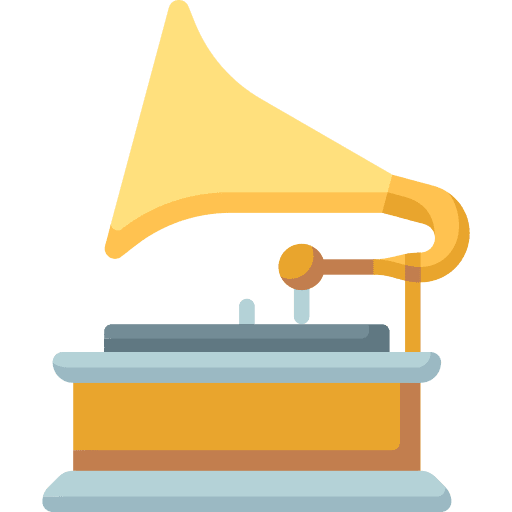 Phonograph music player gramphone vinyl icon Phonograph music player gramphone vinyl icon