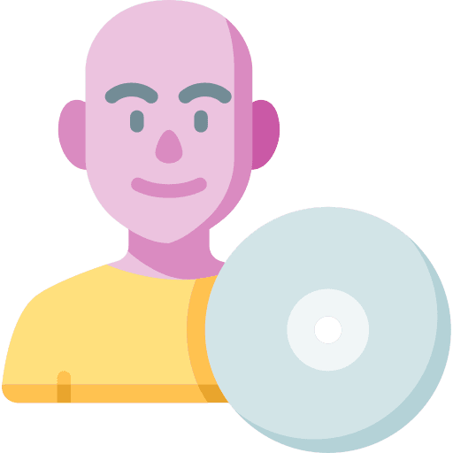 Artist singer cd bald icon Artist singer cd bald icon
