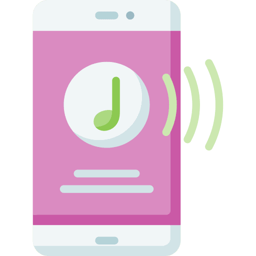 Mobile phone music and multimedia song music player icon Mobile phone music and multimedia song music player icon