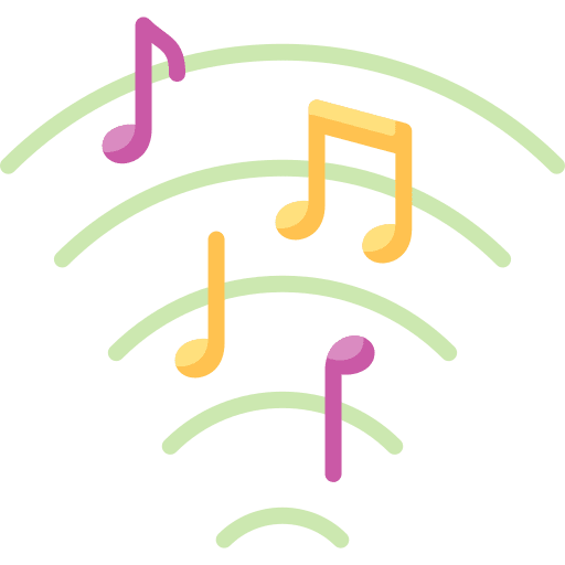 Music wave musical notes song sound icon Music wave musical notes song sound icon
