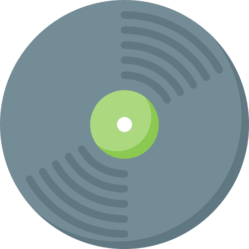 Record vintage disc music and multimedia icon Record vintage disc music and multimedia icon