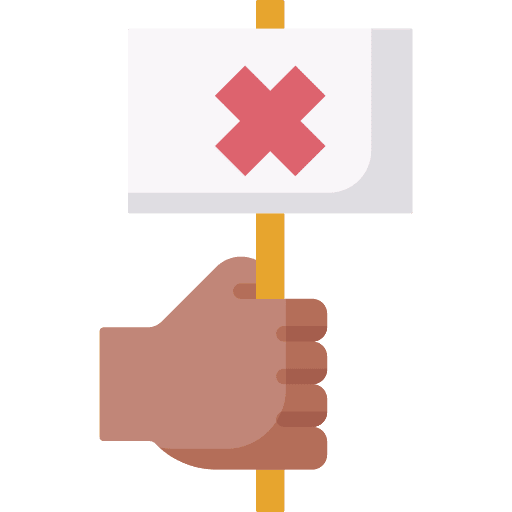 Negative review social media no cross icon Negative review social media no cross icon