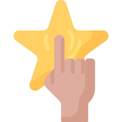 Star social media rating review icon