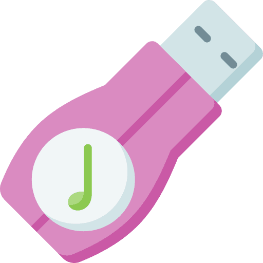 Usb pendrive musical note music and multimedia icon Usb pendrive musical note music and multimedia icon