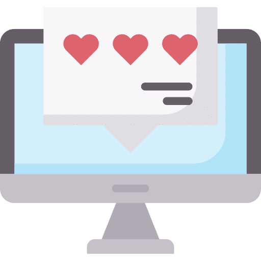 Liked seo and web screen review icon Liked seo and web screen review icon